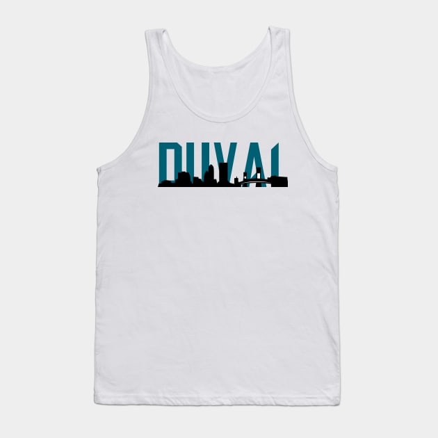 Duval Jacksonville Skyline Tank Top by justin_weise